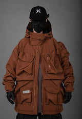 J25 Brown Storage X Tech Jacket from Niepce Inc