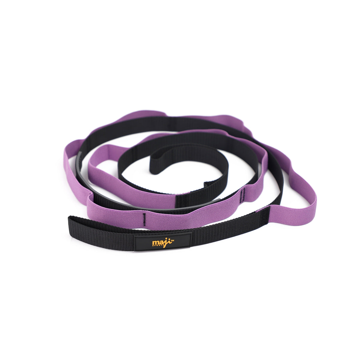 Maji Sports Elastic Yoga Straps With 9 Loops - Purple/Black from Jupiter Gear Home