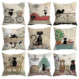 Vintage Black Cat Cushion Covers from Moderny