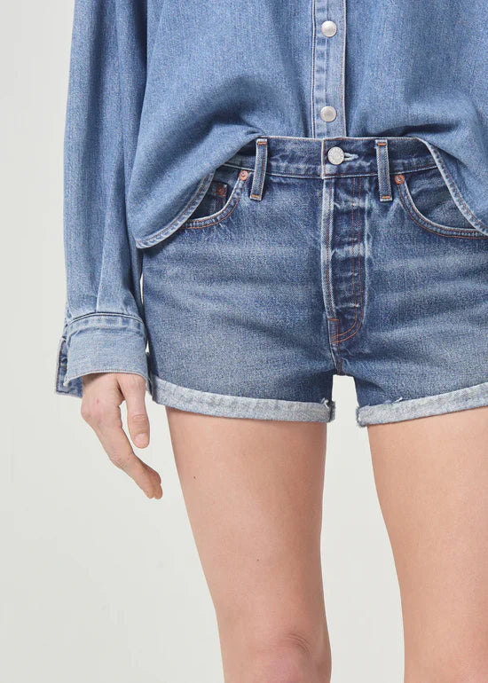Agolde Parker Rolled Short, Ruin (organic cotton) From LadyBird & Grace