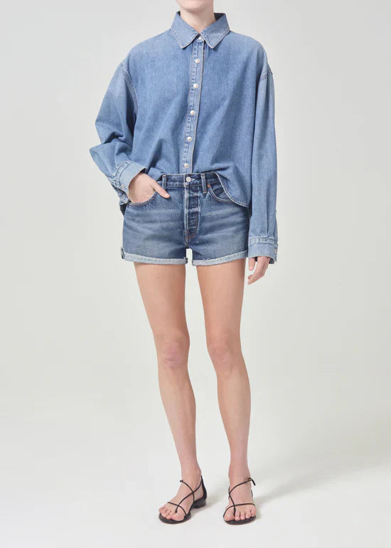 Agolde Parker Rolled Short, Ruin (organic cotton) From LadyBird & Grace