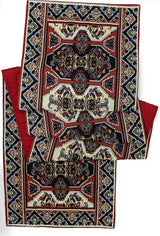 DaDalogy Elegant Majestic Kilim Red Persian Rug Ornate Floral Woven Tapestry Table Runner (18195) from DaDalogy Bedding Collection