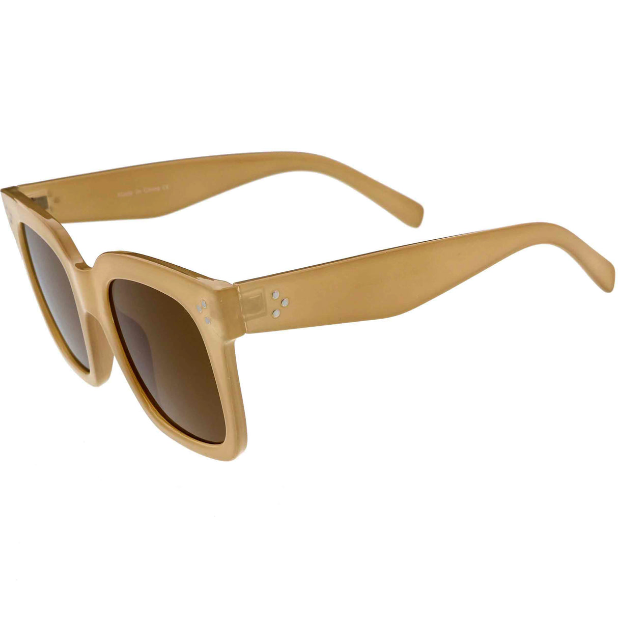 Bold Oversize Horned Rim Flat Lens Sunglasses A101 from zeroUV