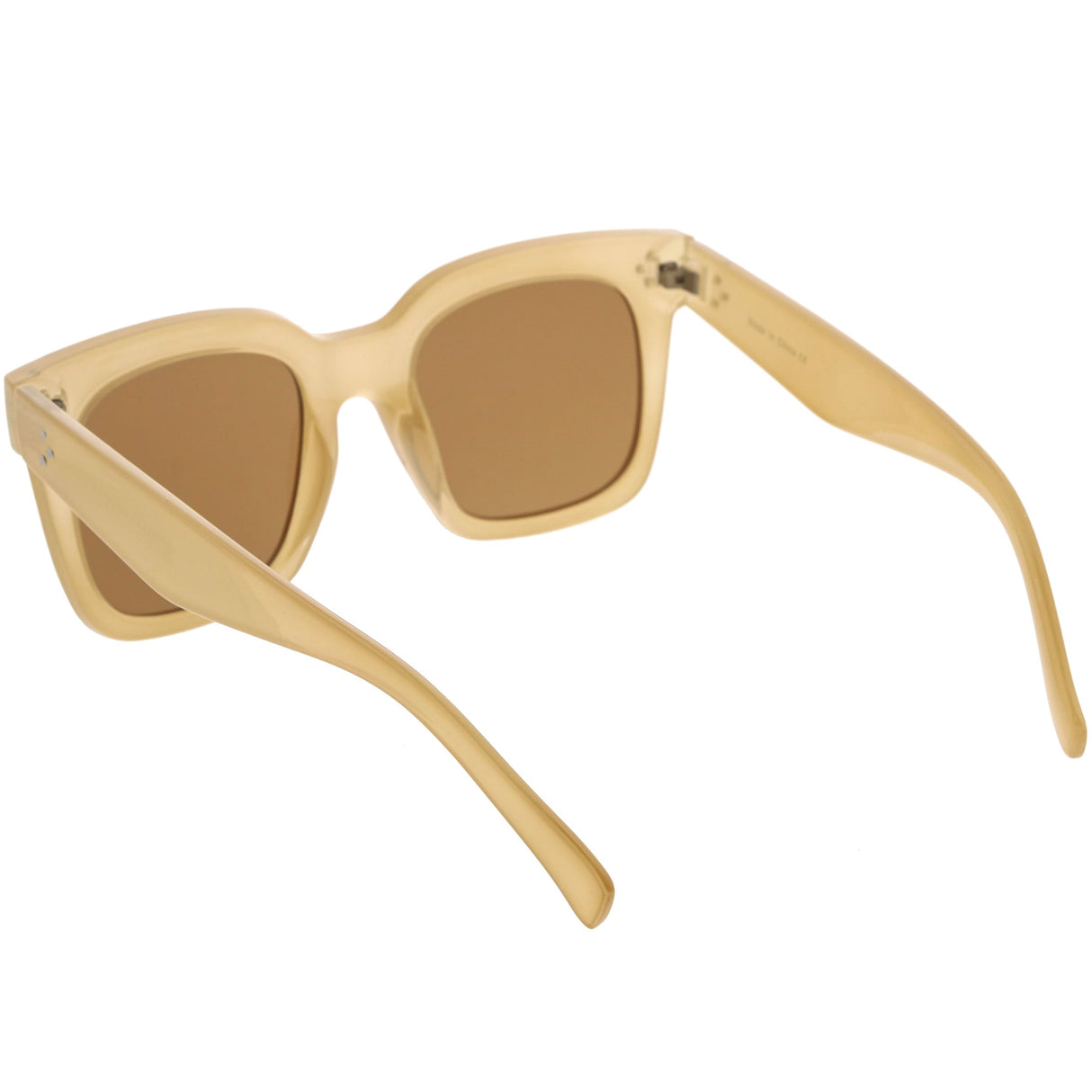 Bold Oversize Horned Rim Flat Lens Sunglasses A101 from zeroUV