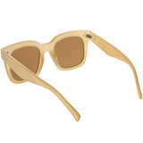 Bold Oversize Horned Rim Flat Lens Sunglasses A101 from zeroUV