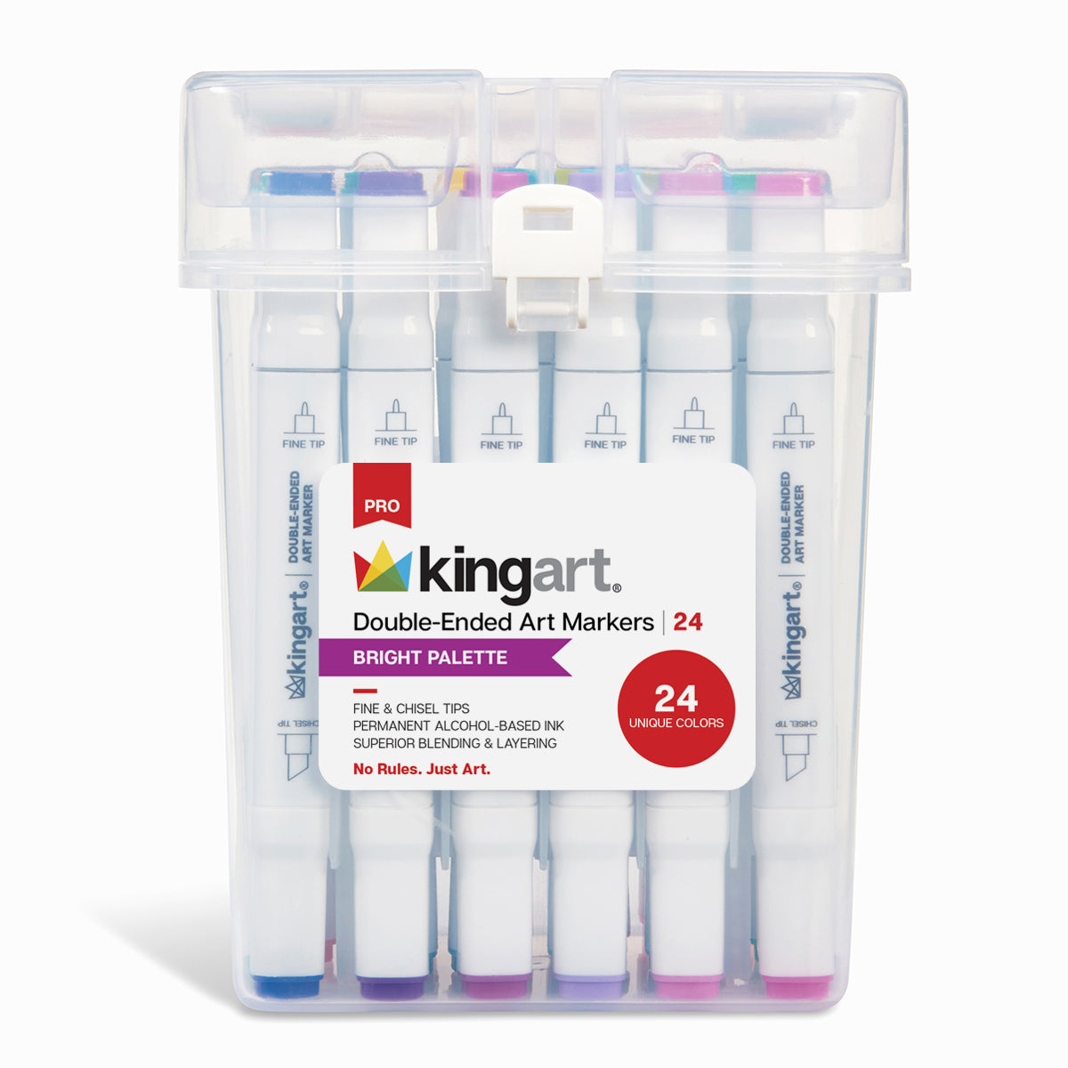 Double-Ended Alcohol Markers 24 Bright Colors from KINGART