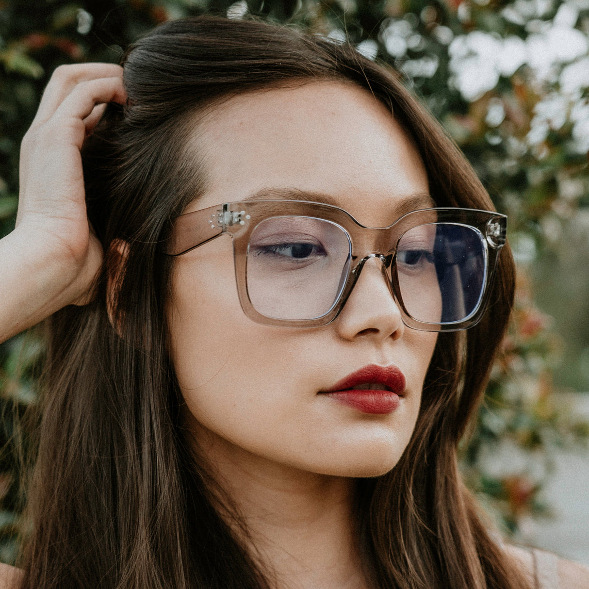 Bold Oversize Square Horn Rimmed Flat Lens Clear Glasses D093 from zeroUV