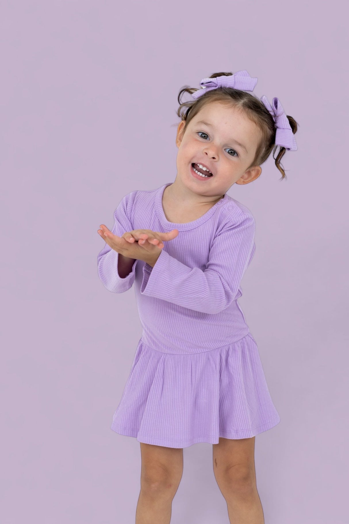 AMETHYST RIB DREAM BODYSUIT DRESS from DREAM BIG LITTLE CO