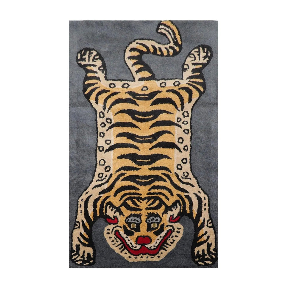 Oriental Area Rug 3x5 Gray, Gold Tiger Handmade 100% Wool Novelty/Animal from Oriental Rug Of Houston