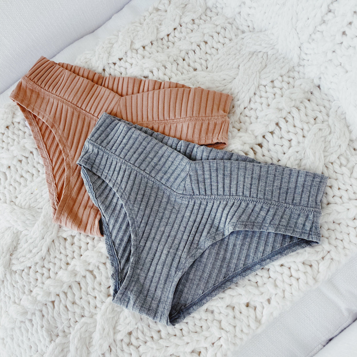 Ribbed Hipster Cotton Blend Brief 2 Pack Underwear from The Bra Lab