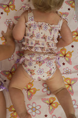 BLOSSOMIN’ BUTTERFLY DREAM SMOCKED TANKINI TWO PIECE SWIM SUIT from DREAM BIG LITTLE CO