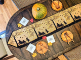 DaDalogy Autumn Birds Family Gathering Woven Tapestry Dining Table Runner (18198) from DaDalogy Bedding Collection