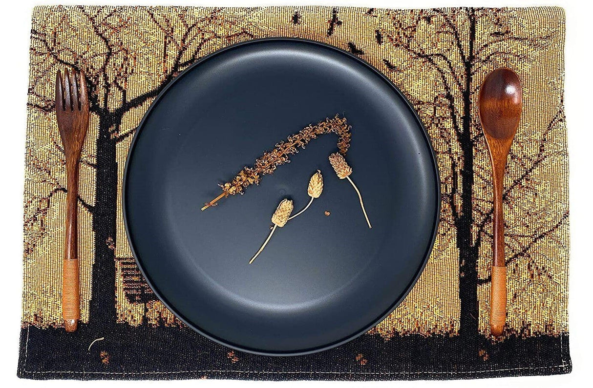 DaDalogy Bedding Set of 4 Pieces Autumn Birds Blessing Tapestry Dining Placemats 13” x 19” (18198) from DaDalogy Bedding Collection