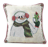 DaDa Bedding Set of 4 Pieces - Magical Santa Snowman Gingerbread Christmas Holiday Tapestry Throw Pillow Covers Bundle Pack - 16" x 16" from DaDalogy Bedding Collection