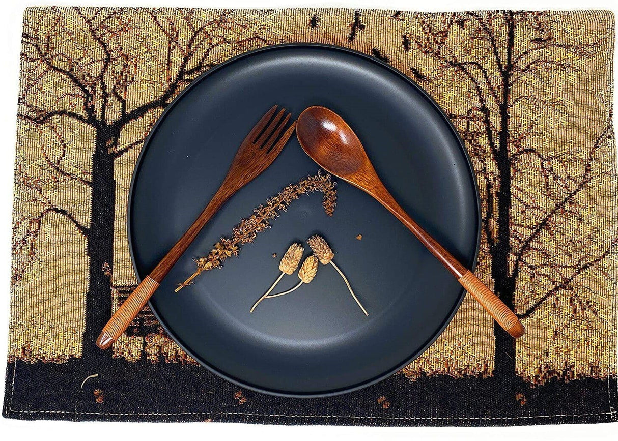 DaDalogy Bedding Set of 4 Pieces Autumn Birds Blessing Tapestry Dining Placemats 13” x 19” (18198) from DaDalogy Bedding Collection