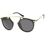 Arched Marble Pattern P3 Mirrored Lens Round Sunglasses A218 from zeroUV