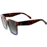 Bold Oversize Square Horned Rim Flat Lens Sunglasses A252 from zeroUV