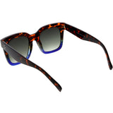 Bold Oversize Square Horned Rim Flat Lens Sunglasses A252 from zeroUV