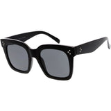 Bold Oversize Square Horned Rim Flat Lens Sunglasses A252 from zeroUV