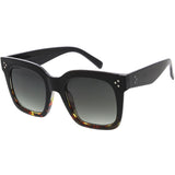 Bold Oversize Square Horned Rim Flat Lens Sunglasses A252 from zeroUV