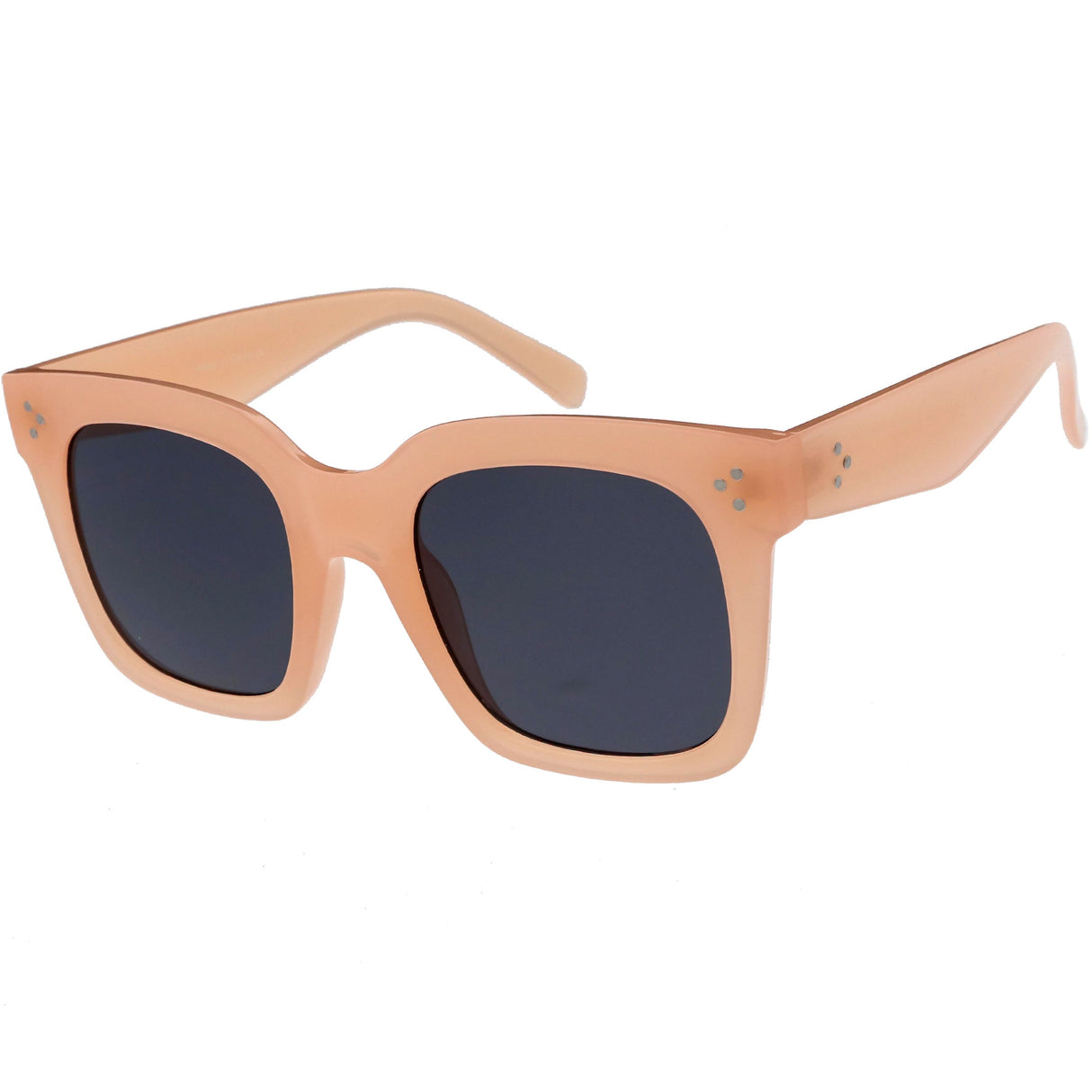Bold Oversize Square Horned Rim Flat Lens Sunglasses A252 from zeroUV