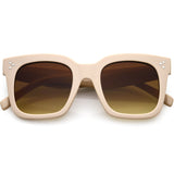 Bold Oversize Square Horned Rim Flat Lens Sunglasses A252 from zeroUV