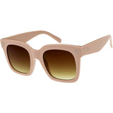 Bold Oversize Square Horned Rim Flat Lens Sunglasses A252 from zeroUV