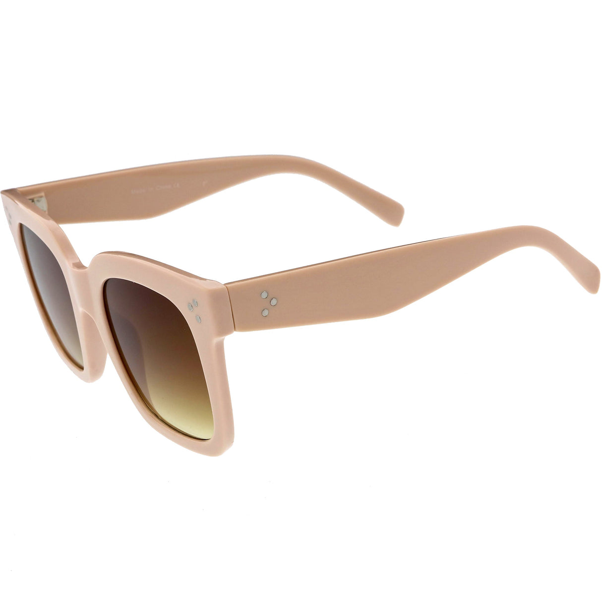 Bold Oversize Square Horned Rim Flat Lens Sunglasses A252 from zeroUV