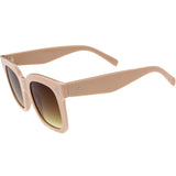 Bold Oversize Square Horned Rim Flat Lens Sunglasses A252 from zeroUV