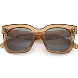 Bold Oversize Square Horned Rim Flat Lens Sunglasses A252 from zeroUV