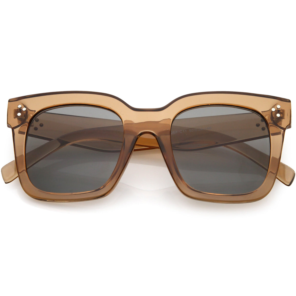 Bold Oversize Square Horned Rim Flat Lens Sunglasses A252 from zeroUV