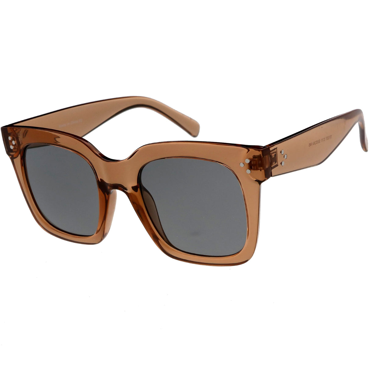 Bold Oversize Square Horned Rim Flat Lens Sunglasses A252 from zeroUV