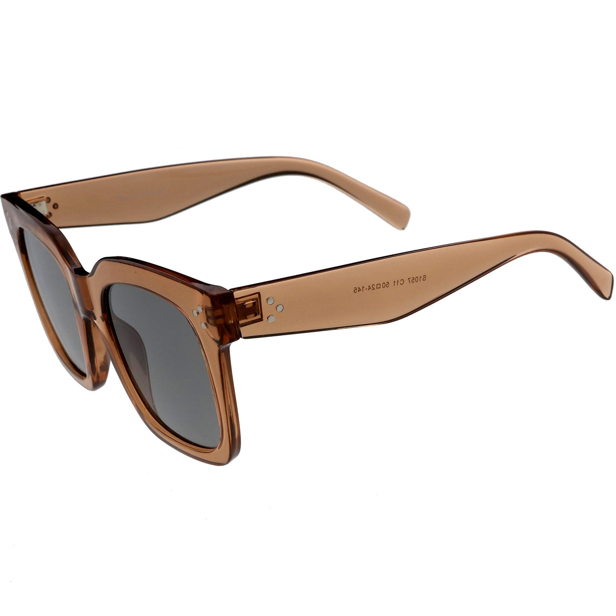 Bold Oversize Square Horned Rim Flat Lens Sunglasses A252 from zeroUV