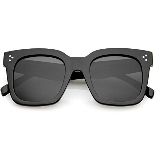 Bold Oversize Square Horned Rim Flat Lens Sunglasses A252 from zeroUV