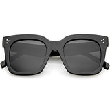 Bold Oversize Square Horned Rim Flat Lens Sunglasses A252 from zeroUV