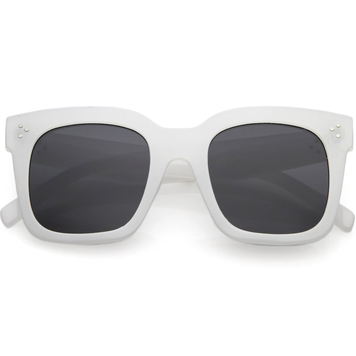 Bold Oversize Square Horned Rim Flat Lens Sunglasses A252 from zeroUV