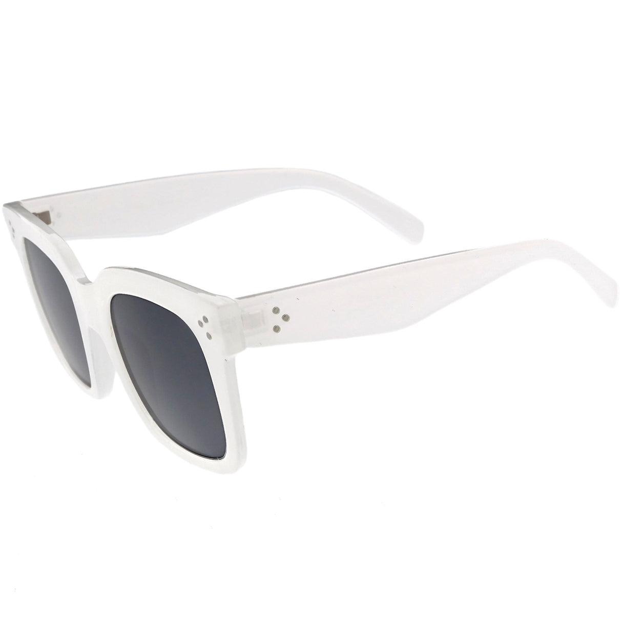 Bold Oversize Square Horned Rim Flat Lens Sunglasses A252 from zeroUV