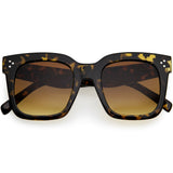 Bold Oversize Square Horned Rim Flat Lens Sunglasses A252 from zeroUV