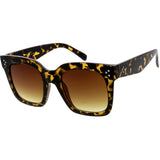 Bold Oversize Square Horned Rim Flat Lens Sunglasses A252 from zeroUV