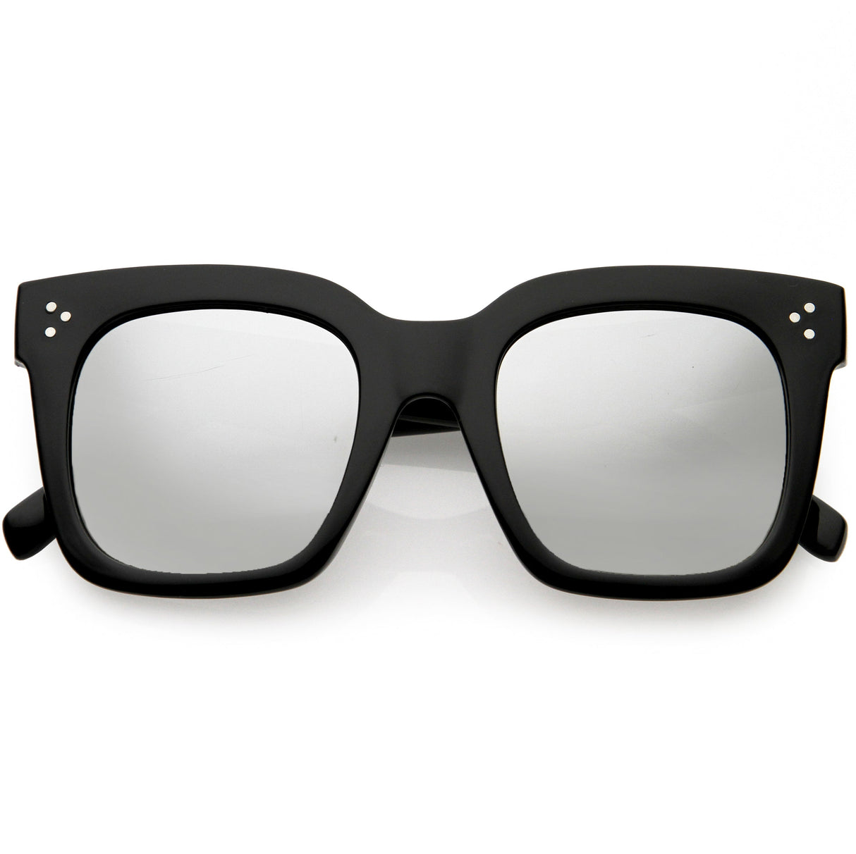 Bold Oversize Square Horned Rim Flat Lens Sunglasses A252 from zeroUV