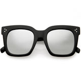 Bold Oversize Square Horned Rim Flat Lens Sunglasses A252 from zeroUV