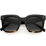 Bold Oversize Square Horned Rim Flat Lens Sunglasses A252 from zeroUV