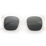 Bold Oversize Square Horned Rim Flat Lens Sunglasses A252 from zeroUV
