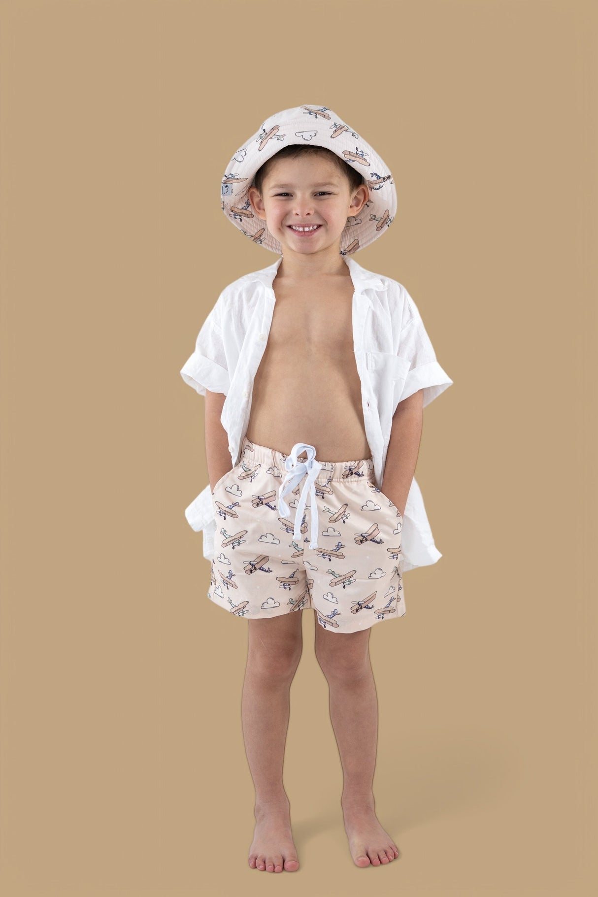 PLANE FUN BOY'S DREAM SWIM TRUNKS from DREAM BIG LITTLE CO