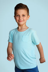CAPRI BLUE RIB DREAM POCKET TEE from DREAM BIG LITTLE CO
