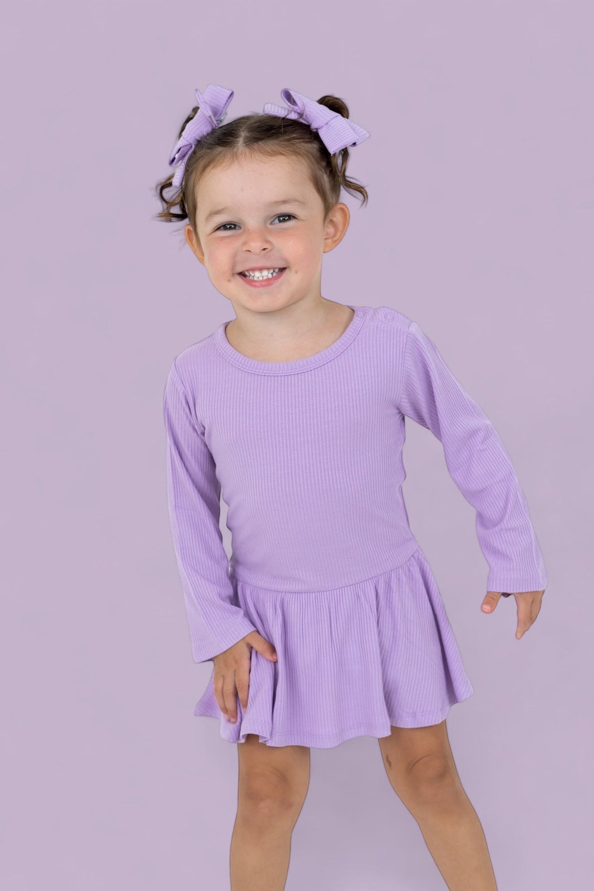 AMETHYST RIB DREAM BODYSUIT DRESS from DREAM BIG LITTLE CO
