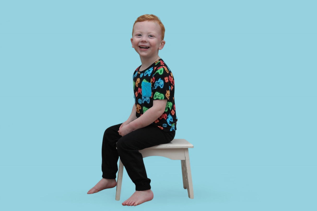 GAMER GLOW DREAM POCKET TEE from DREAM BIG LITTLE CO