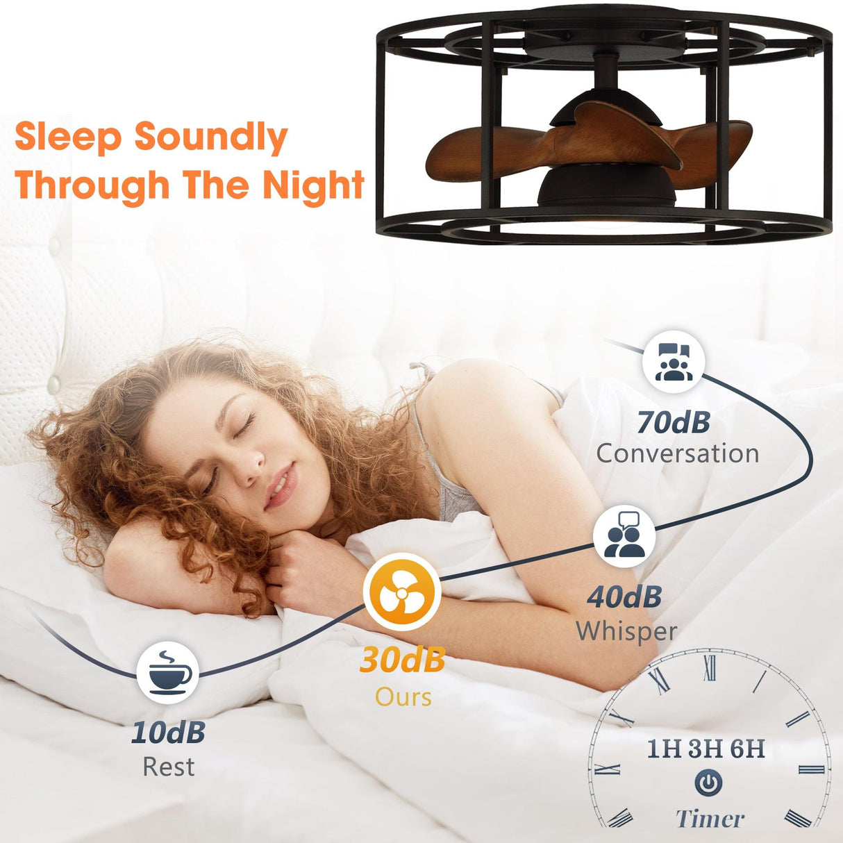 Kanpur Industrial 20" Flush Mount Reversible Ceiling Fan with LED Lighting and Remote Control From ParrotUncle
