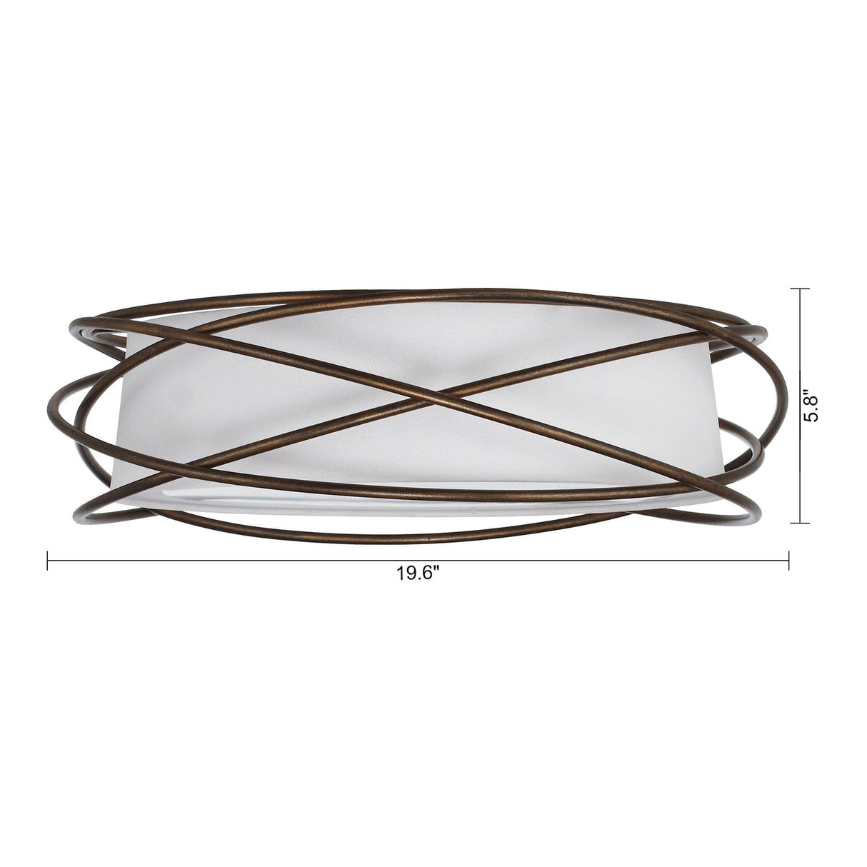 Modern Brown 20" LED Flush Mount Ceiling Light From ParrotUncle