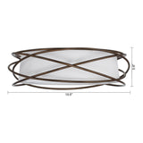 Modern Brown 20" LED Flush Mount Ceiling Light From ParrotUncle
